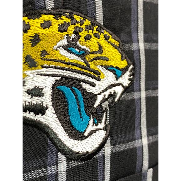 Antigua Jacksonville Jaguars Button Up Black Grey White Style Carry Men’s L - Picture 9 of 10